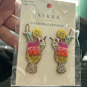 Daqueri Seedbead Drop Earring NWT